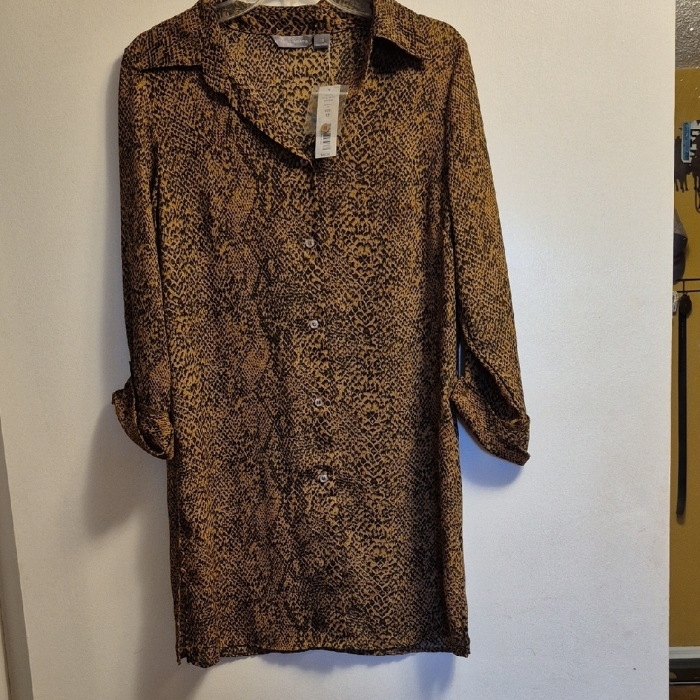 Investments Brown Snake Print Dress